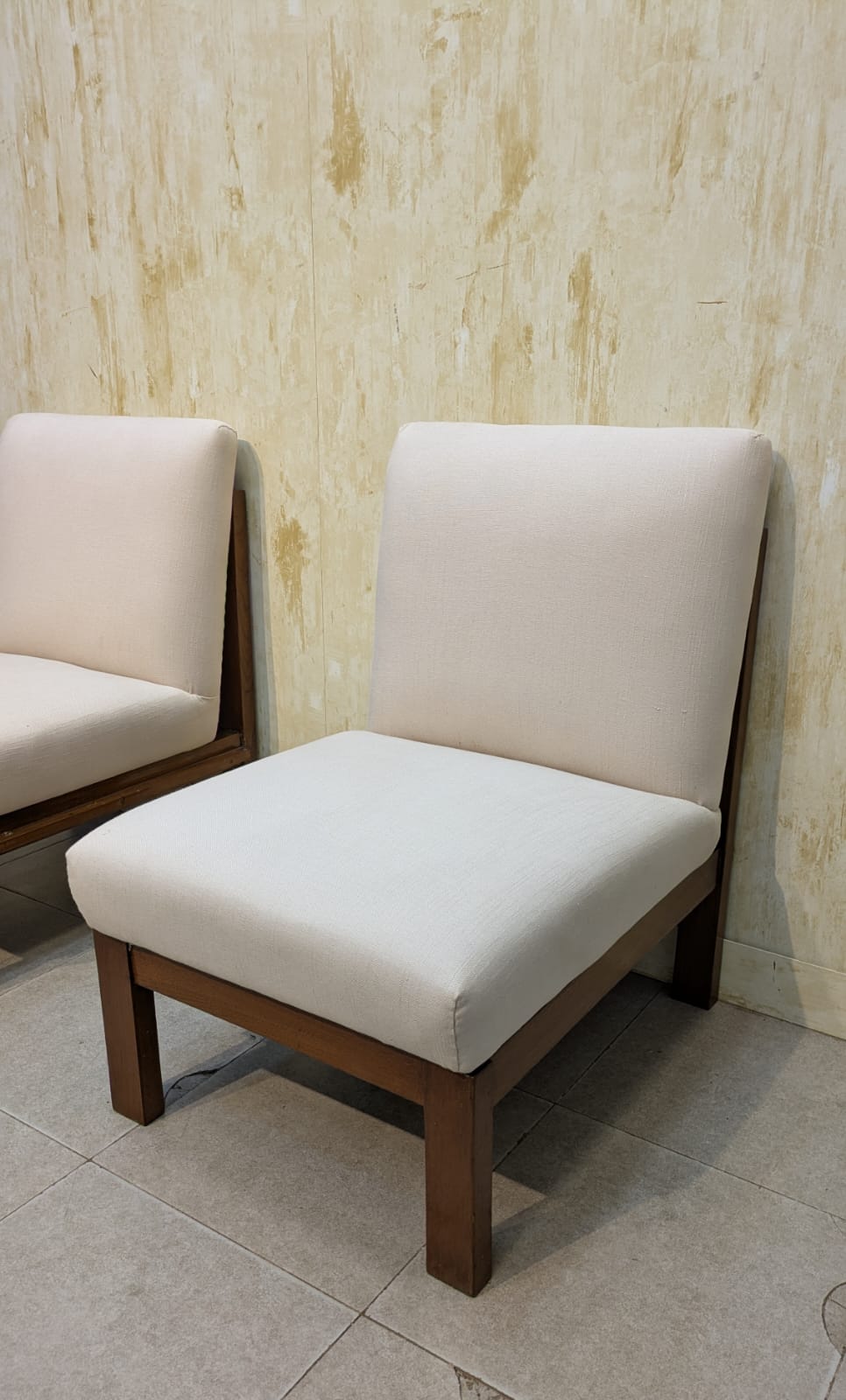 Solid Teak Wood Accent Chair Set