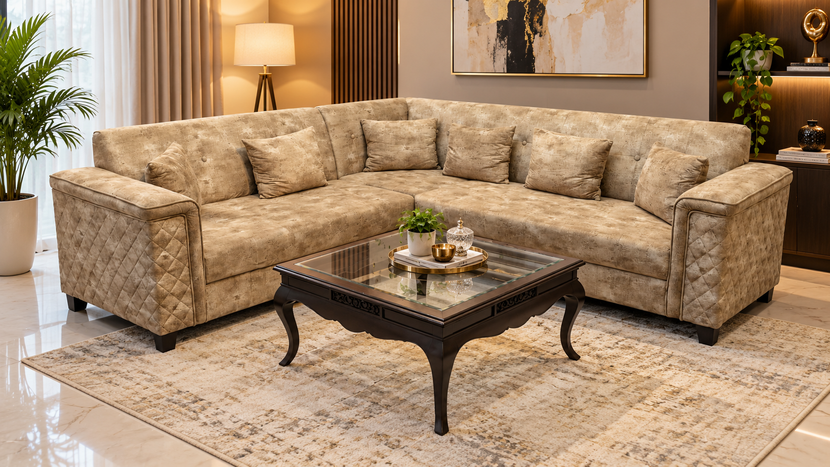 L Shape Sofa Set