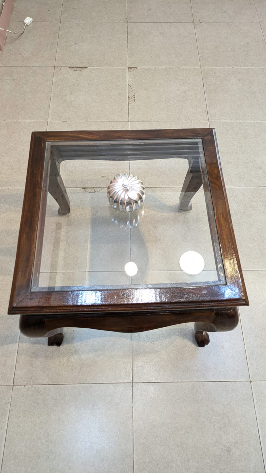 Solid Sheesham Wood Centre Table With 2 Side table Set