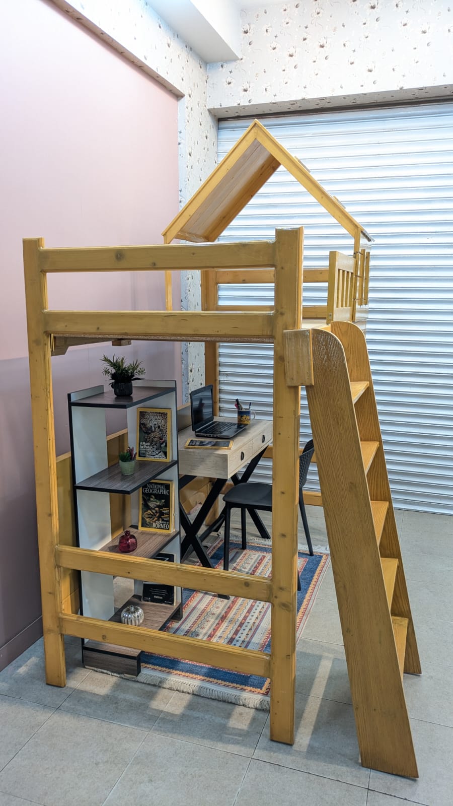 Pure Wooden Kids loft Study Table And Other Items