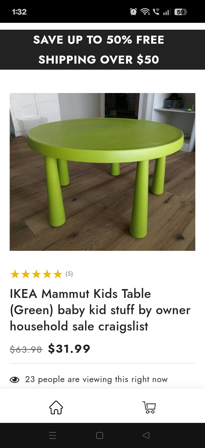 IMPORTED IKEA MAMMUT KIDS TABLE & CHAIRS SET