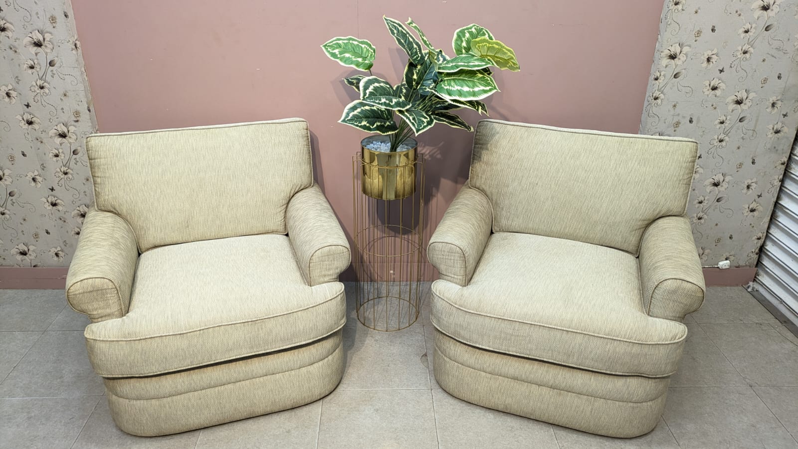 Super Comfortable Pair Of Single Sofa