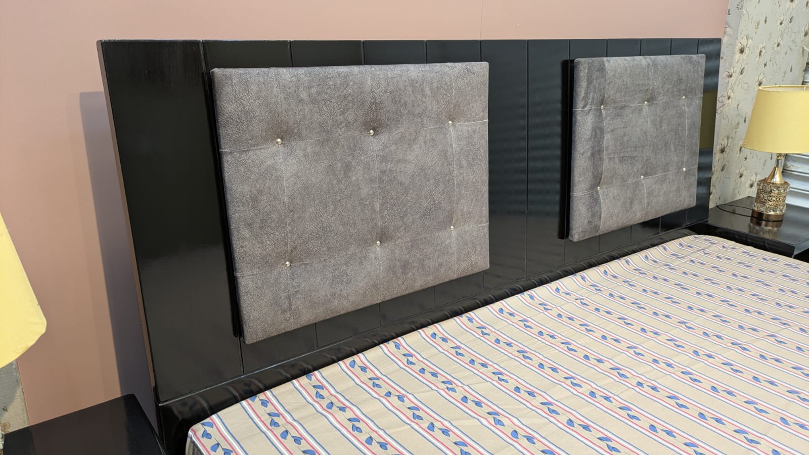 Habitt King Size Bed With 2 Side Tables