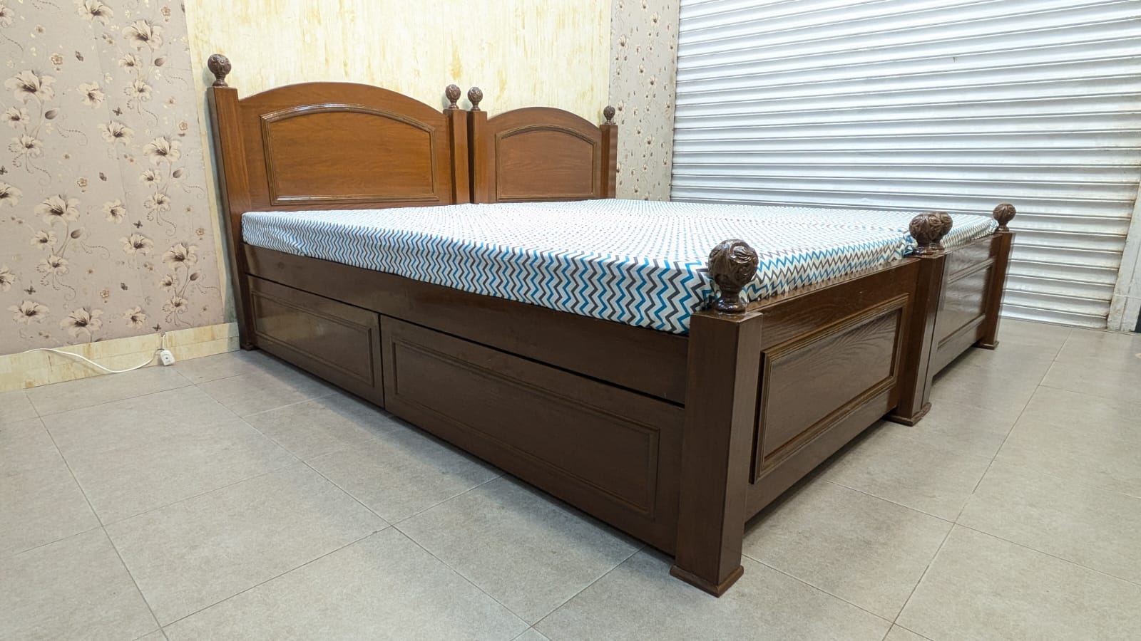 Pair Of Single Bed With Storage Drawers