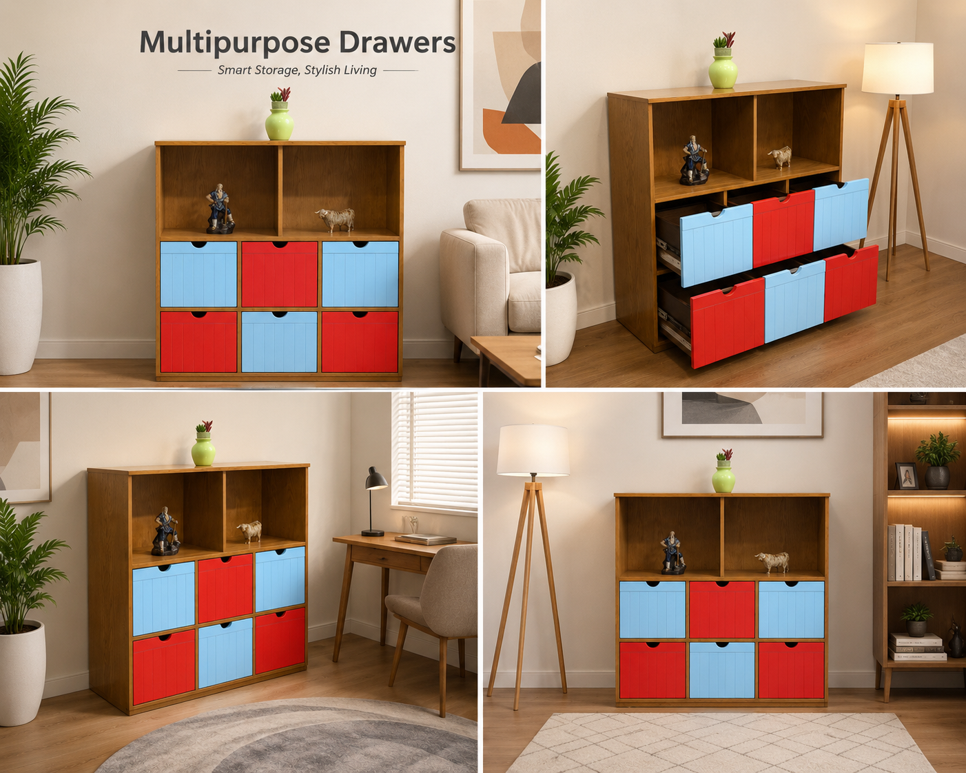 Multipurpose Storage Drawers Rack