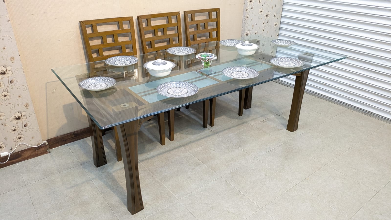 Solid Sheesham Wood 8 Seater Dining Table