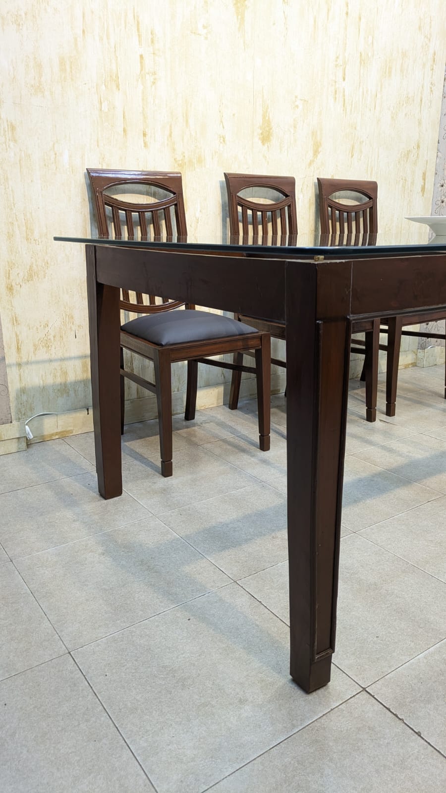 SOLID SHEESHAM WOOD 8-SEATER DINING TABLE