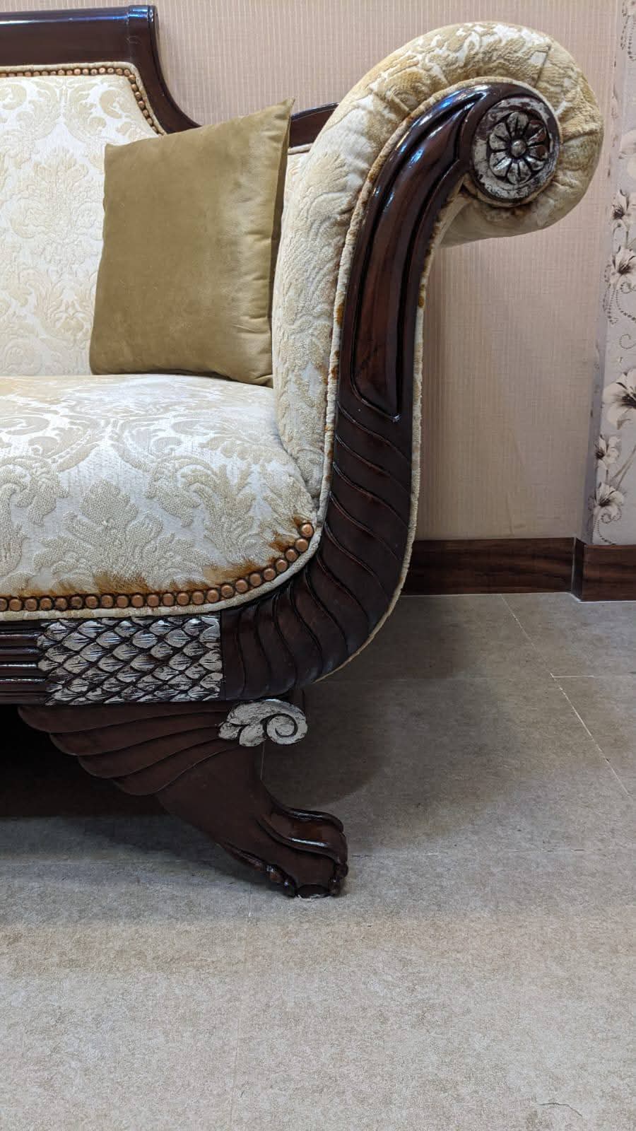 Solid Sheesham Wood 2 Seater Divan