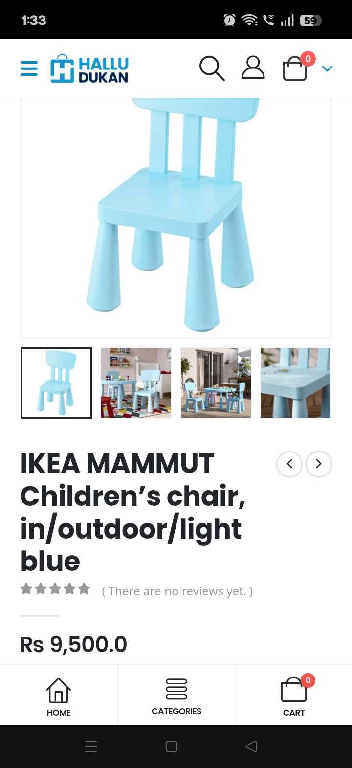 IMPORTED IKEA MAMMUT KIDS TABLE & CHAIRS SET