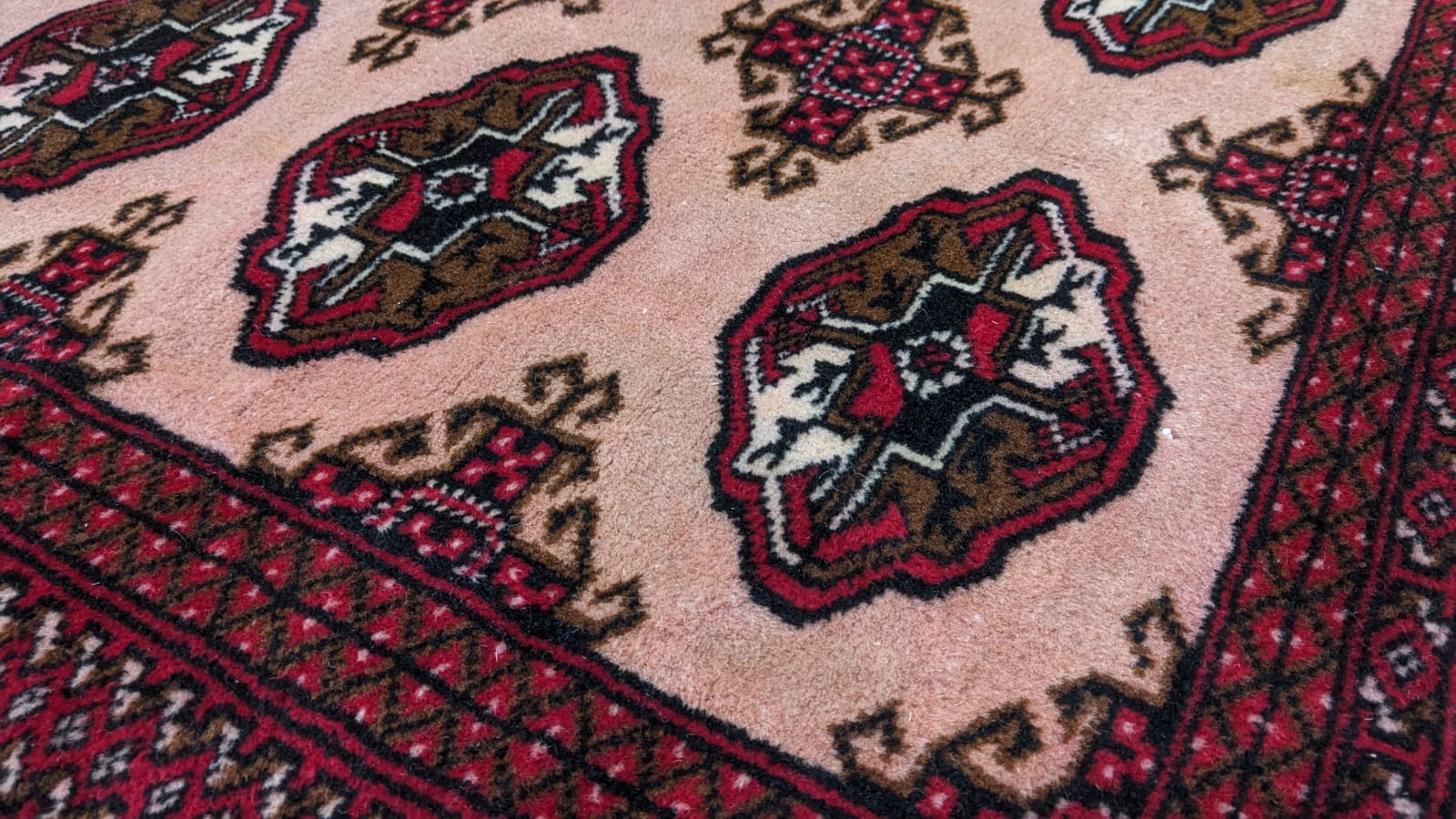 Antique Hand Knotted Persian Turkmen Rug