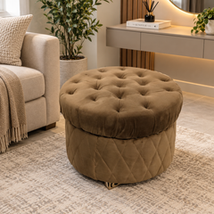 Beautiful Chesterfield Velvet Ottoman