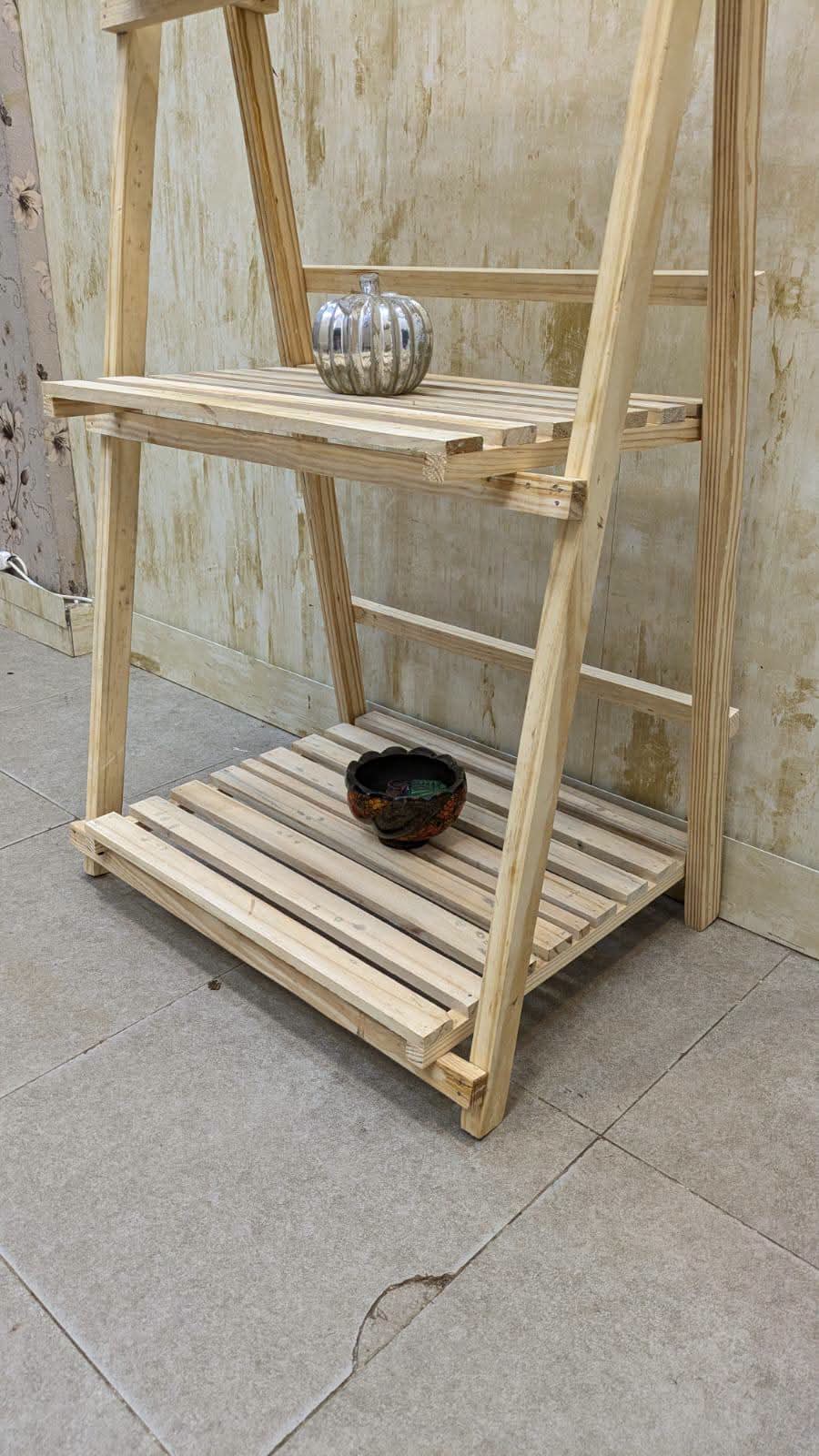 Brand New Pure Wooden Foldable Display Shelf
