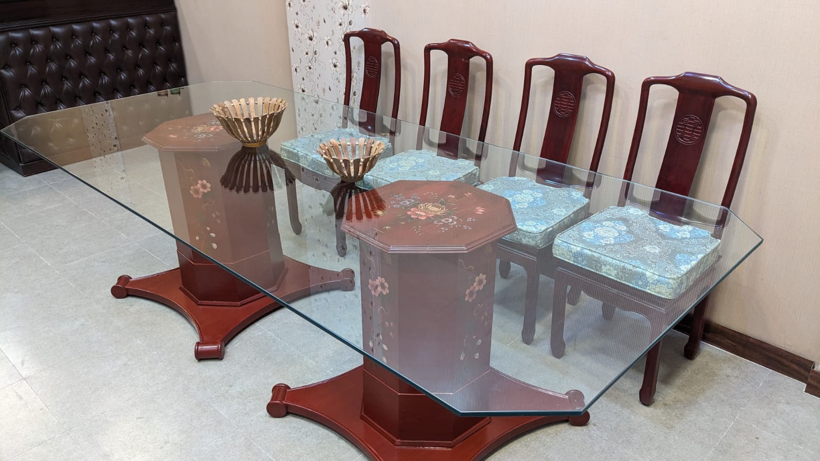 Antique Imported Chinese Rosewood 10 Seater Dining Table