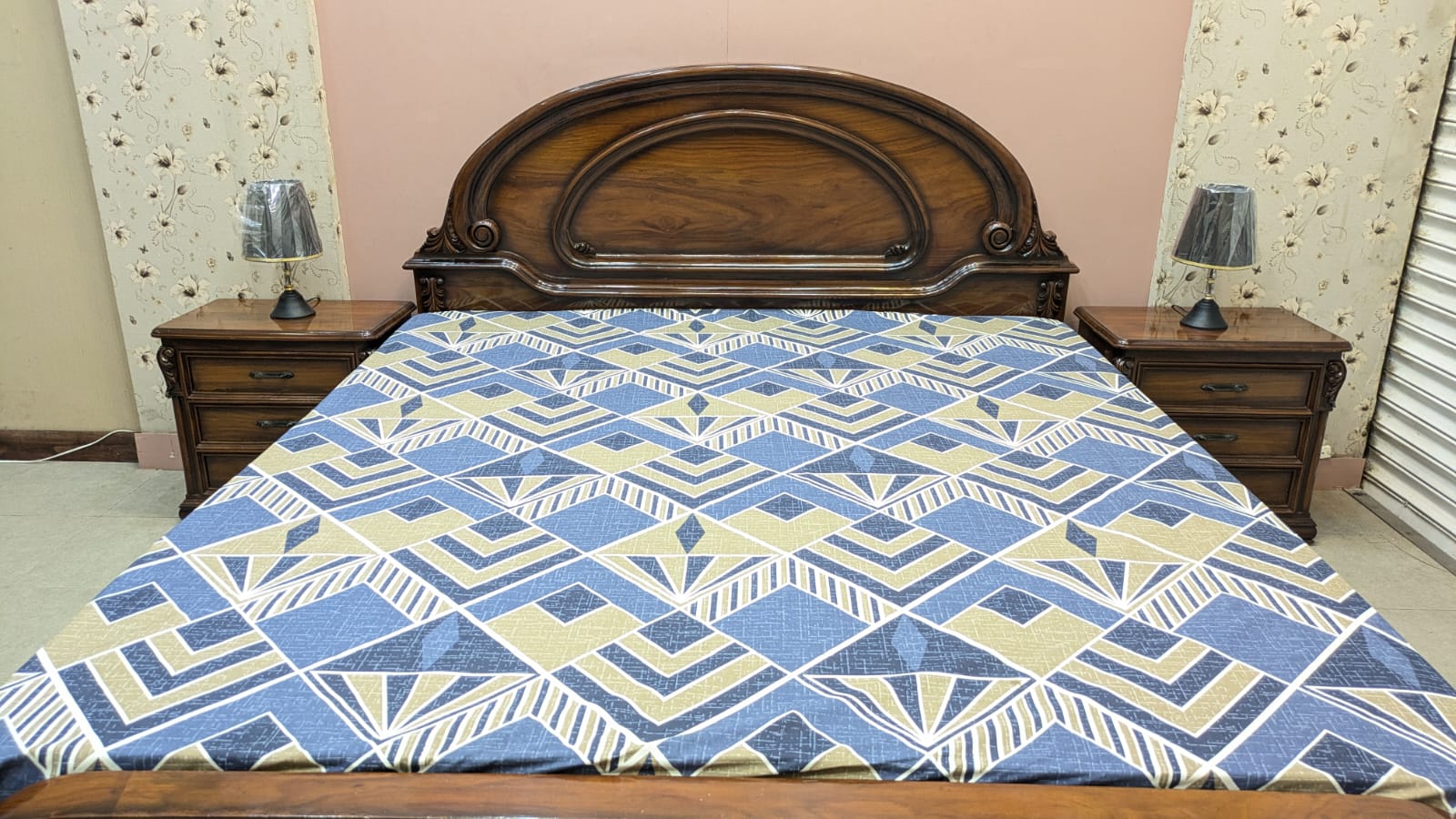 Sheesham Wood And Ply King Size Bed Set