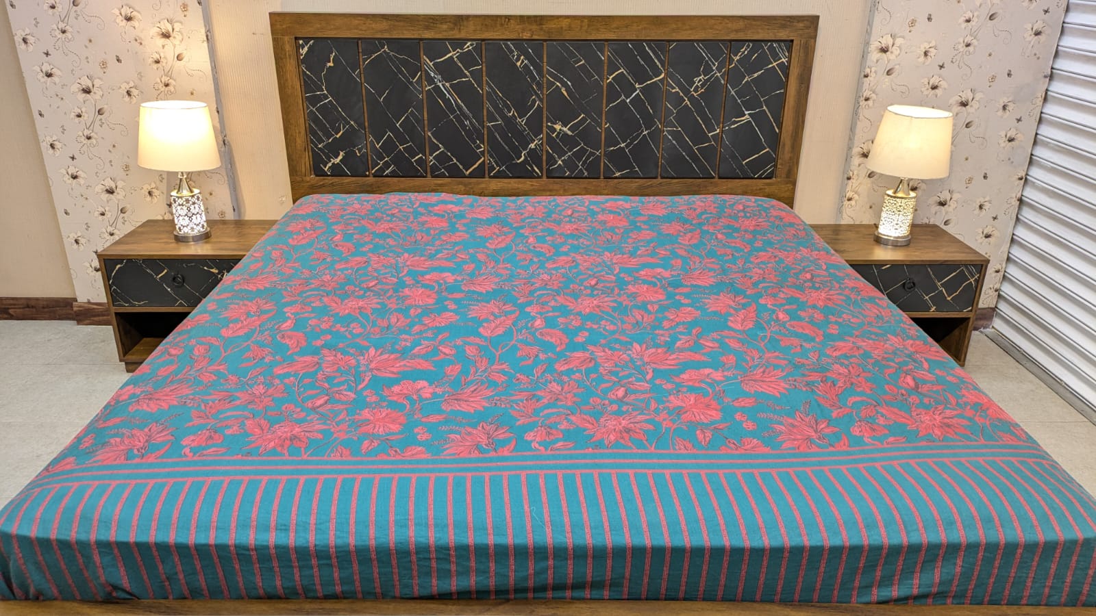 Brand New King Size Bed With 2 Side Tables