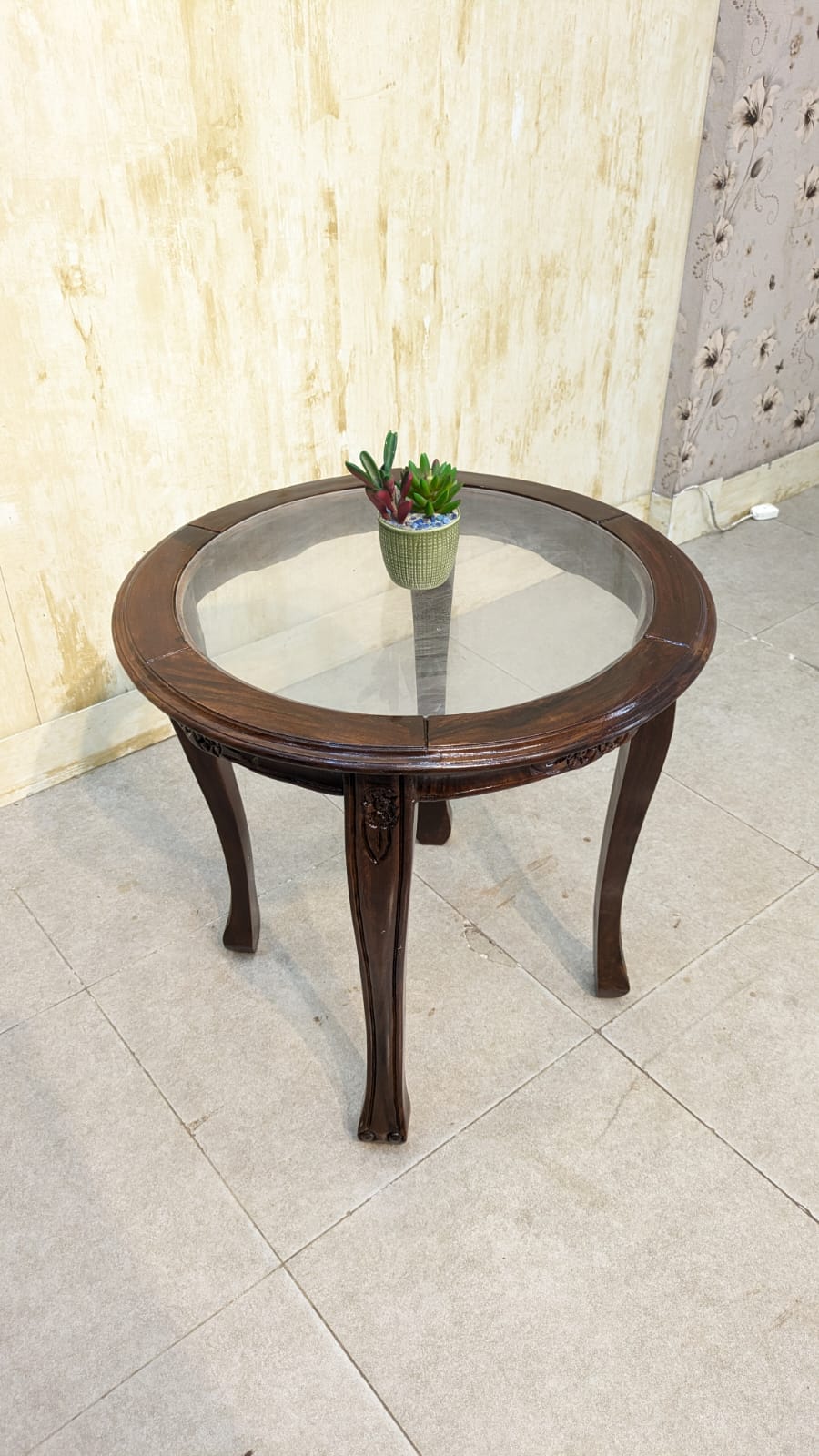 Solid Sheesham Wood Pair of Coffee Chairs Set