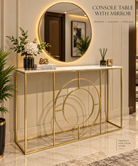 Console With Brand New Wall mounted Mirror