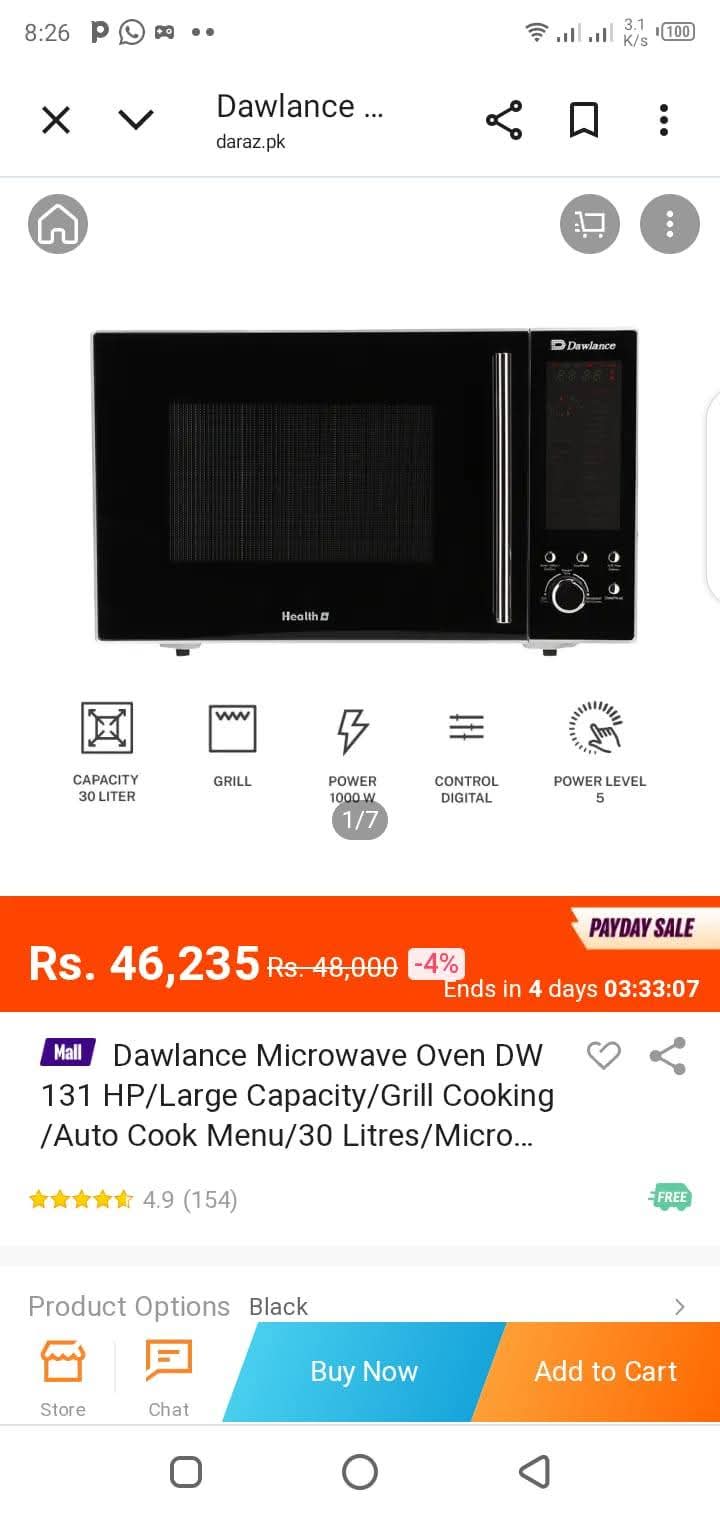🔥Dawlance🔥 Microwave Oven