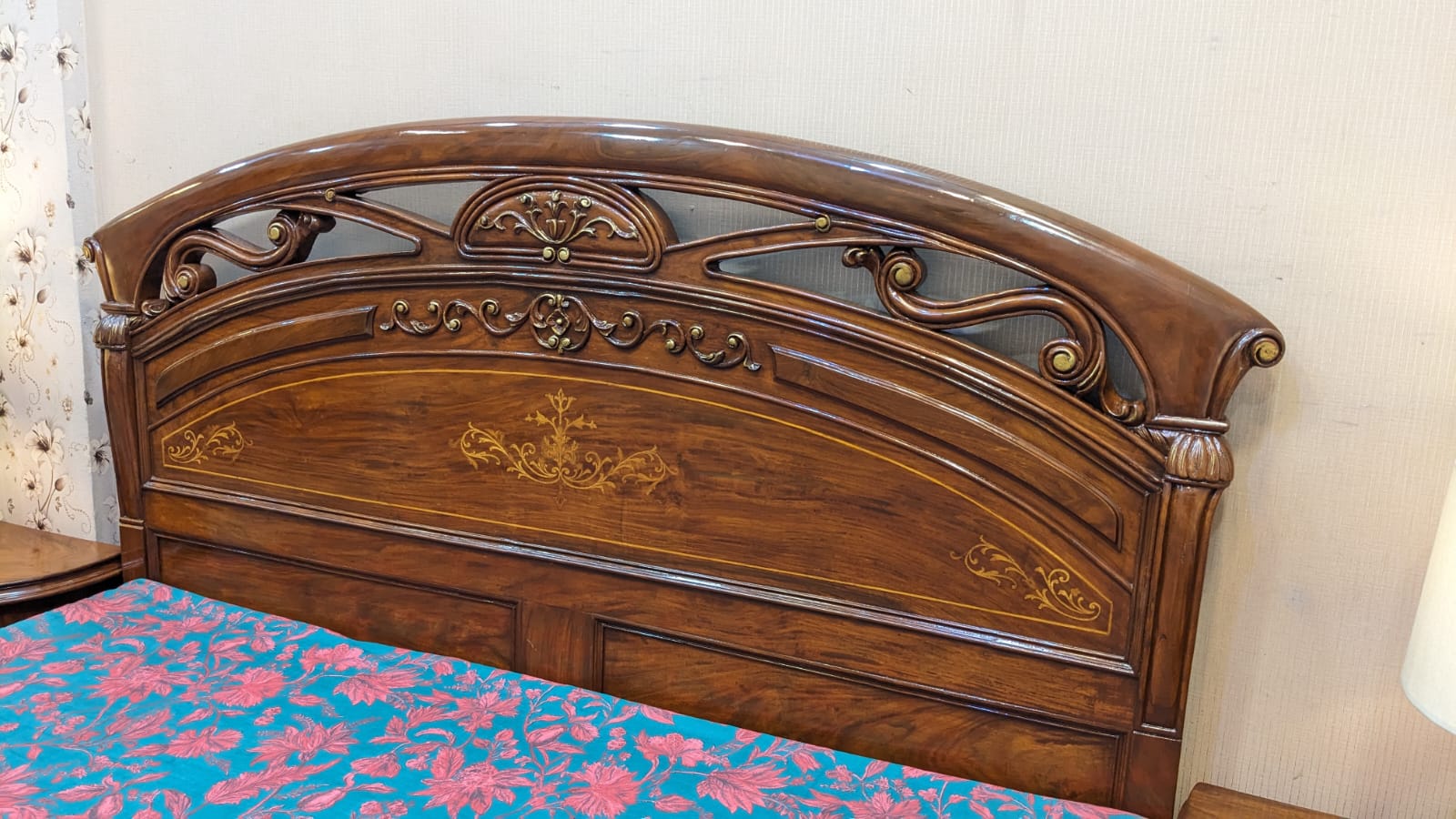 Solid Sheesham Wood King Size Bed Set