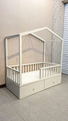 Kids House Style Bed with Mattress