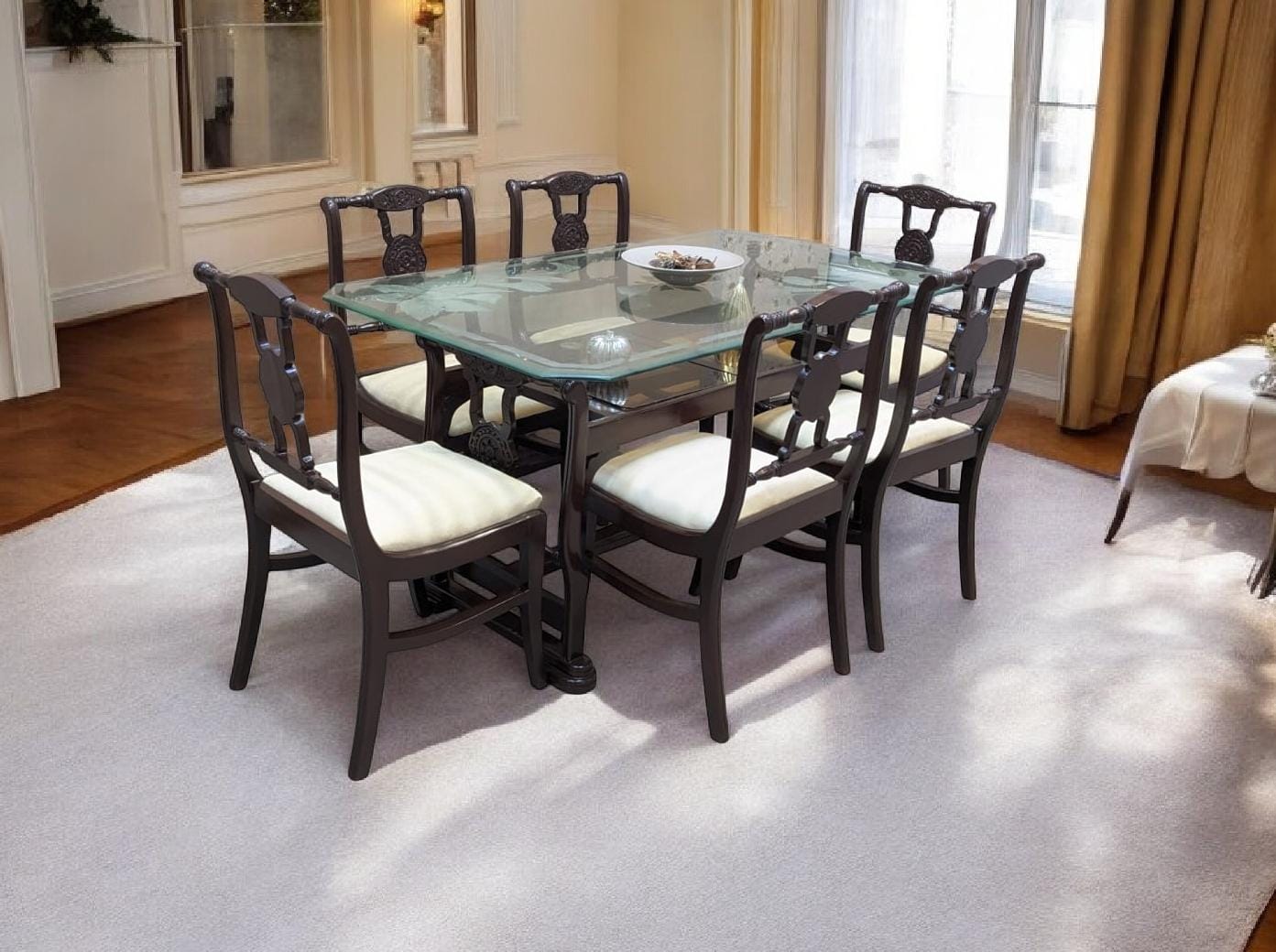 Sheesham Wood 6 Seater Dining Table