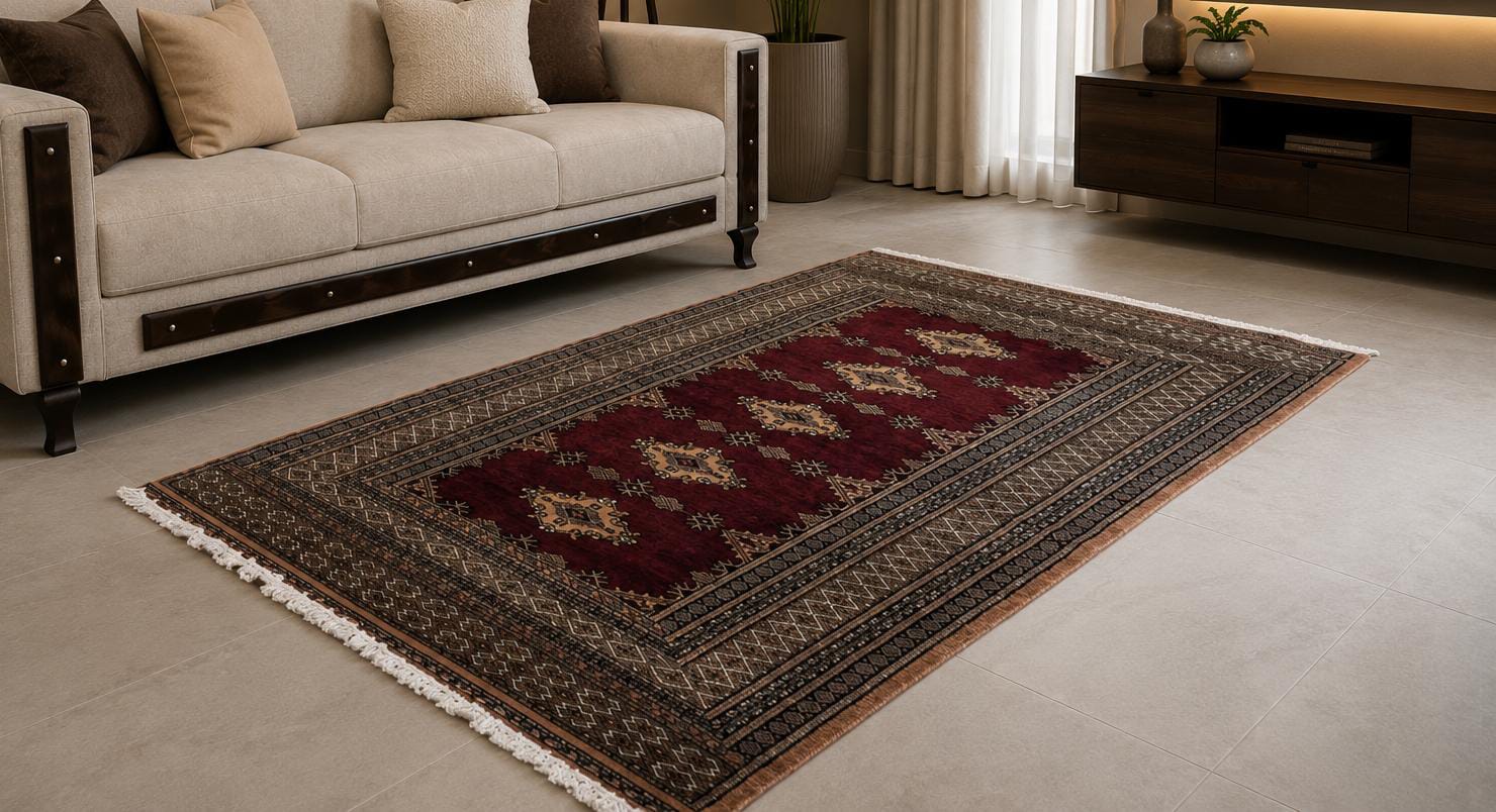Vintage PAK Jaldar Hand Knotted Carpet