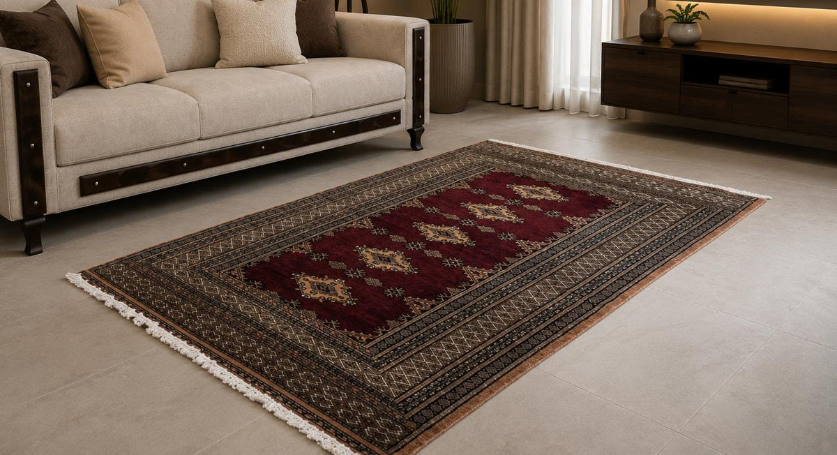 Vintage PAK Jaldar Hand Knotted Carpet