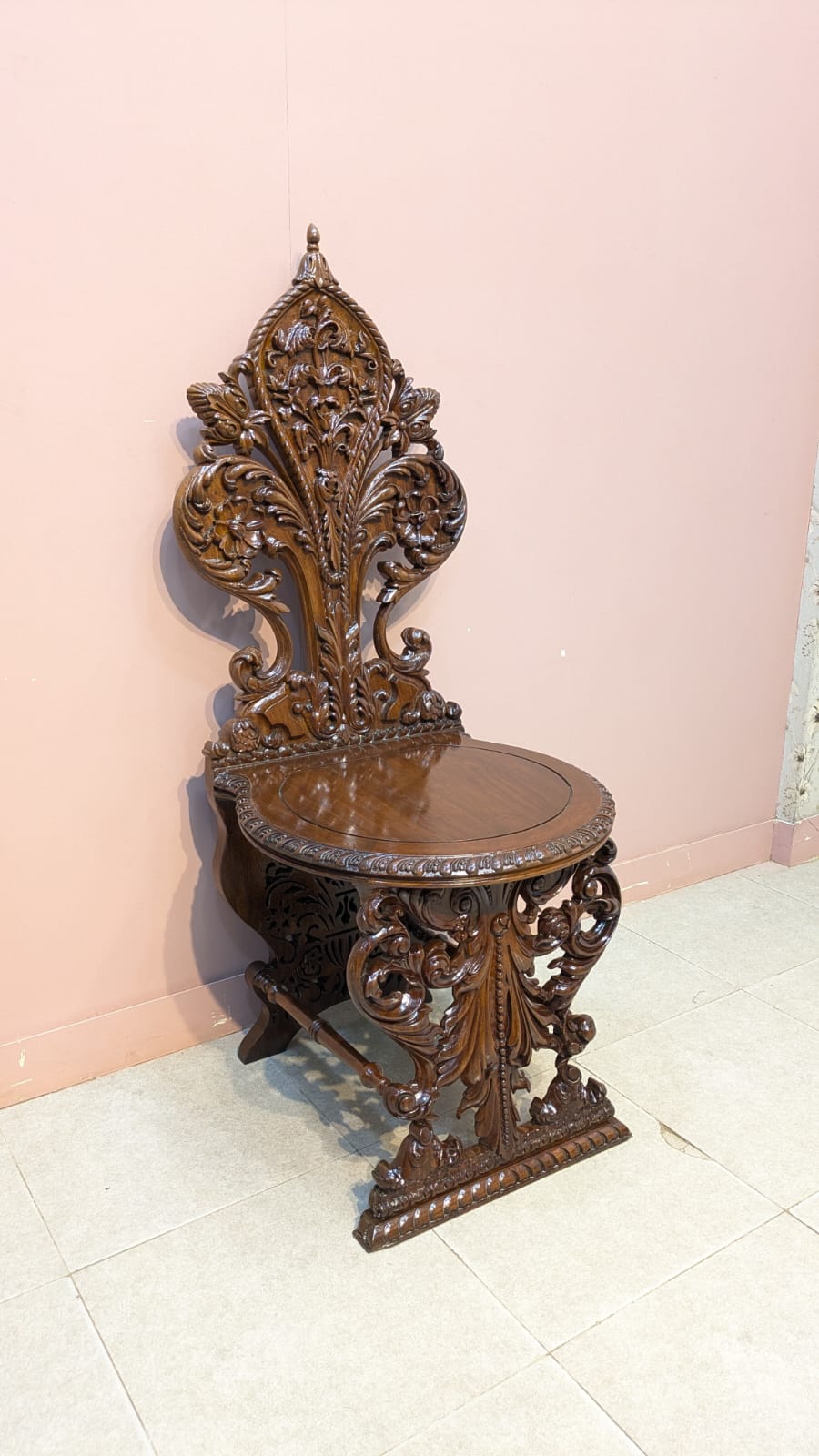 ITALIAN RENAISSANCE REVIVAL SGABELLO CHAIR