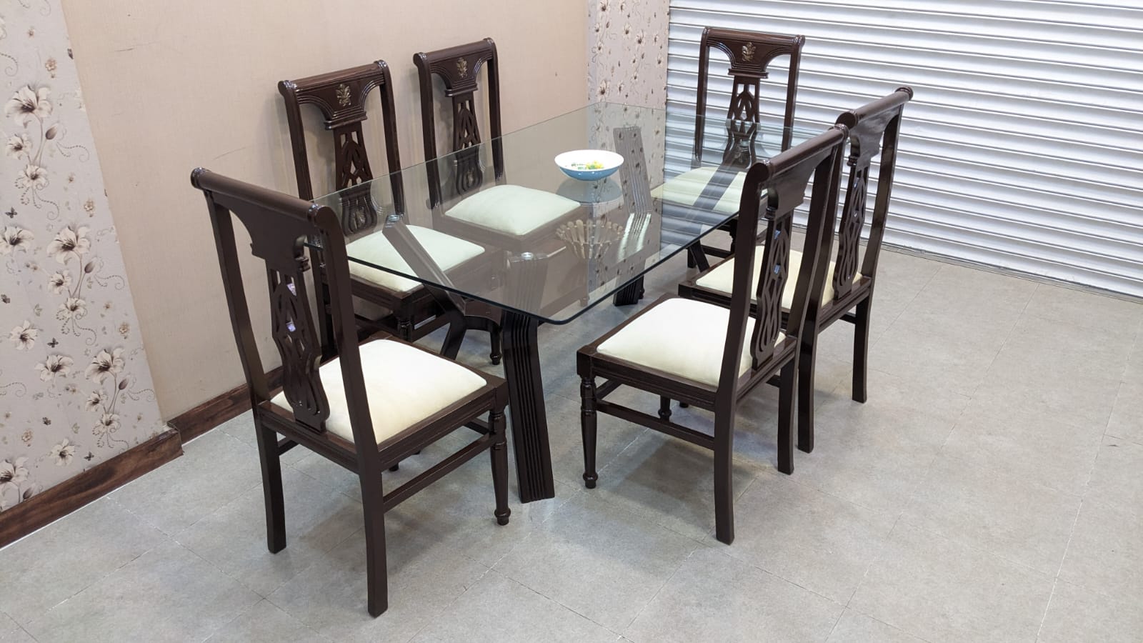 Solid Sheesham Wood 6 Seater Dining Table