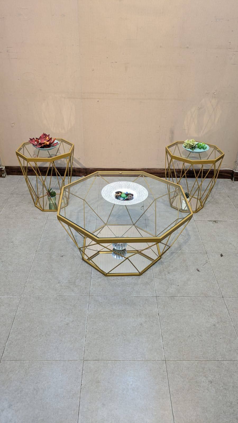 Brand New Unused Center Table with 2 Side Tables