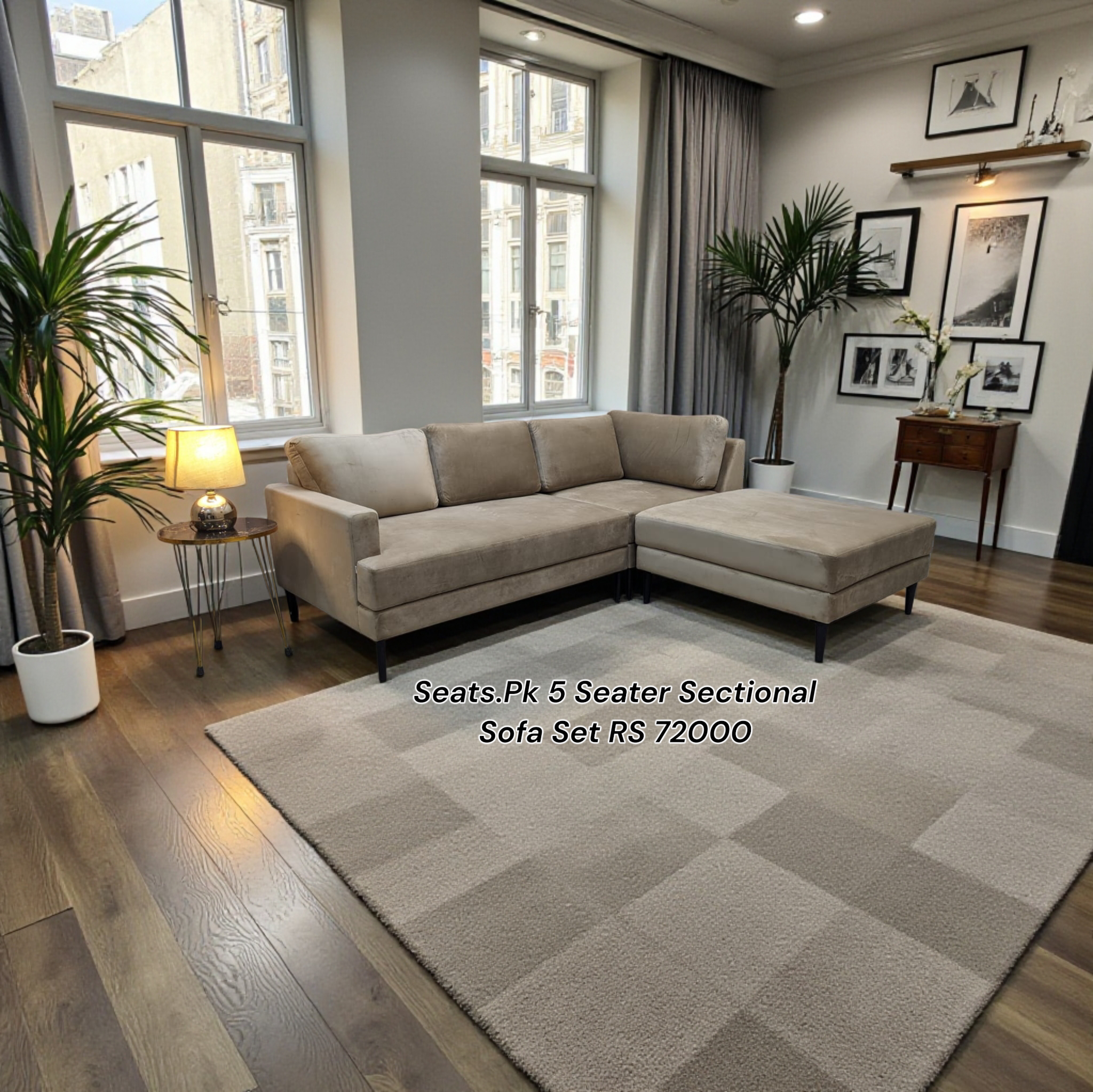 Seats.pk 5 Seater Sectional Sofa Set