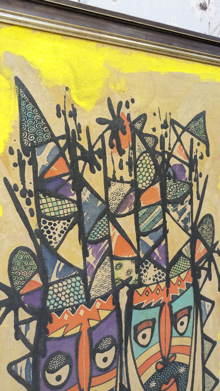 Antique Indonesian Batik Fabric Painting