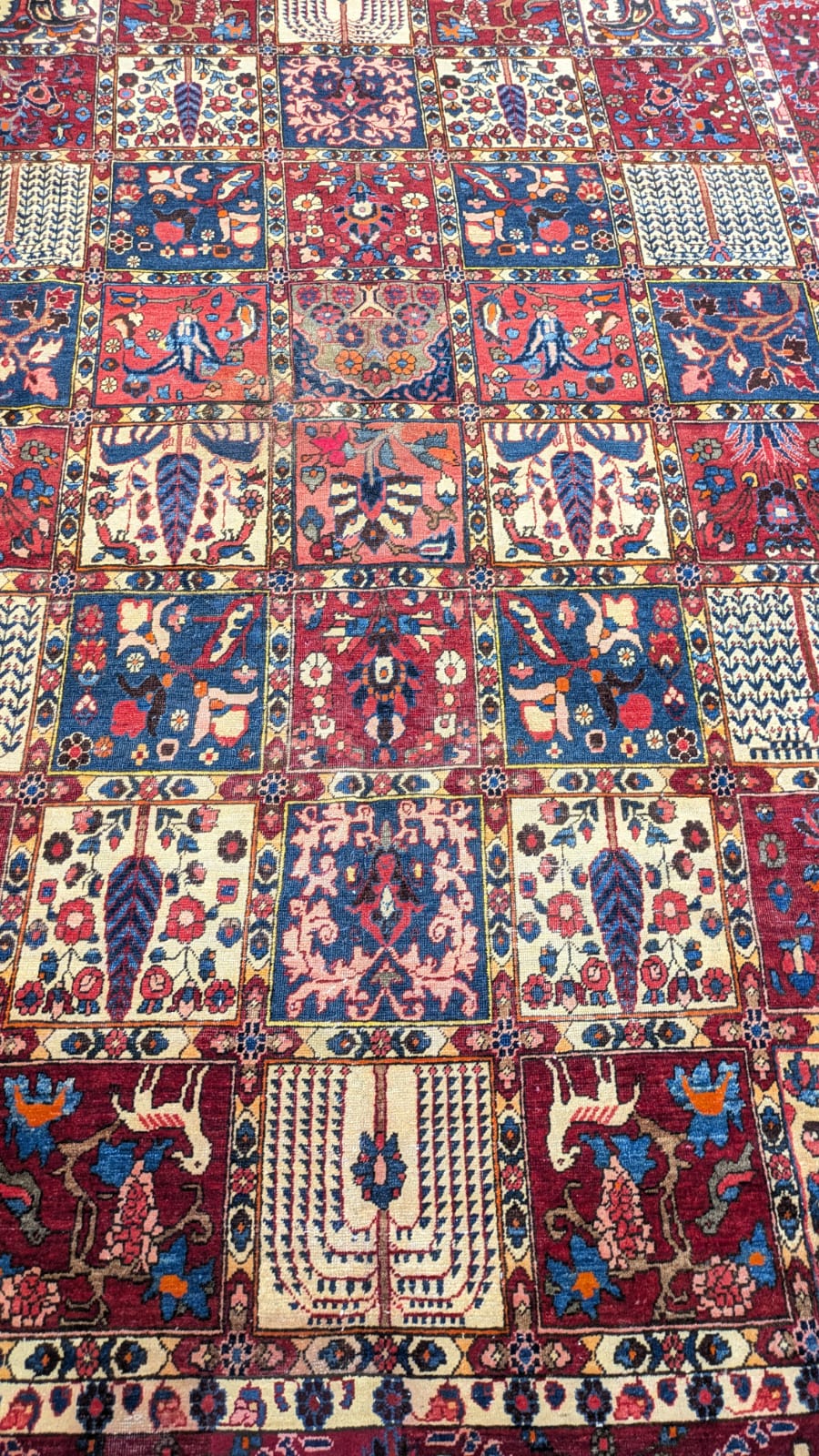Vintage Bakhtiari Iran Hand Knotted Carpet