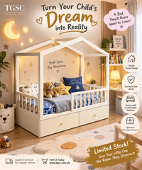 Kids House Style Bed with Mattress