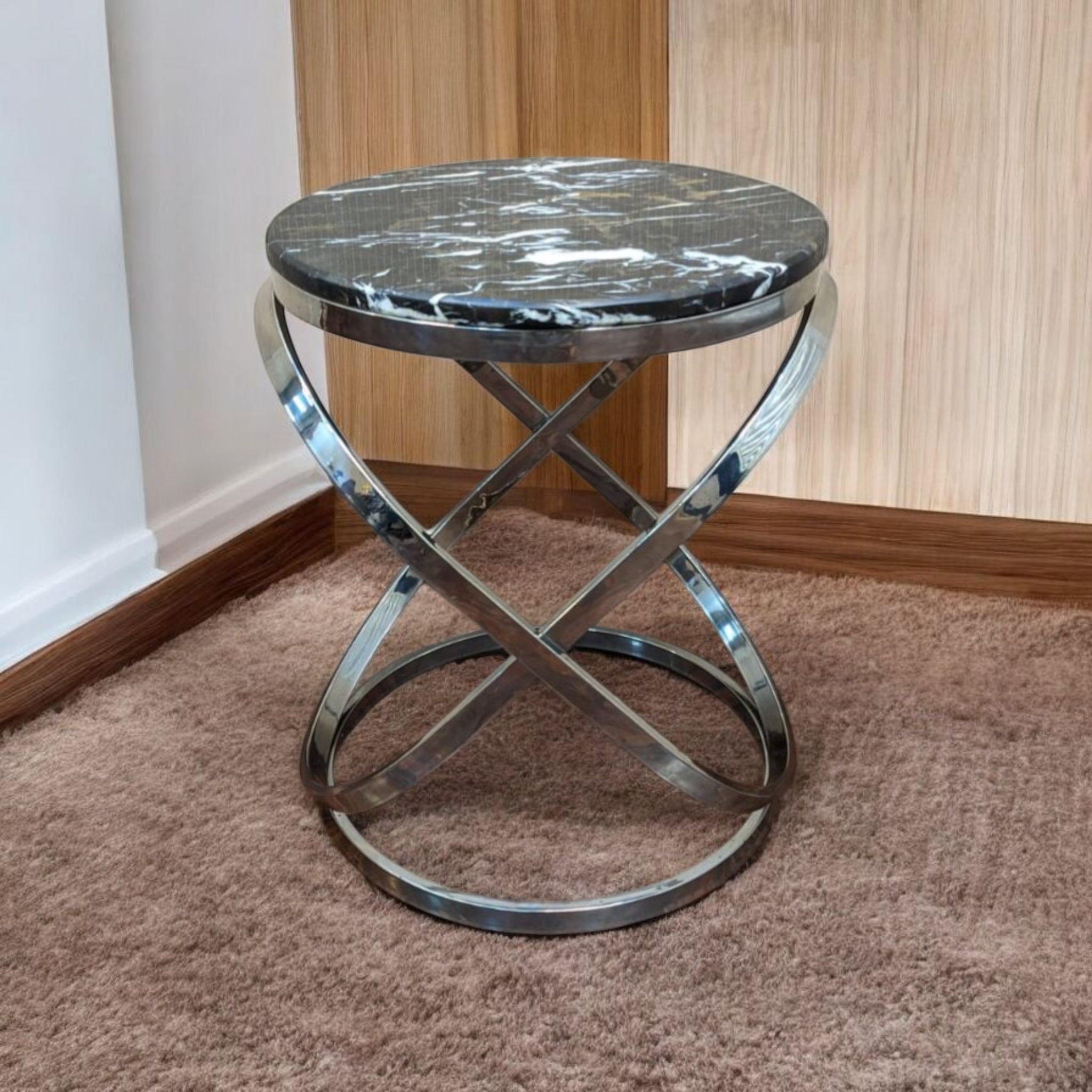 Brand New Unused Marble Top Corner Table