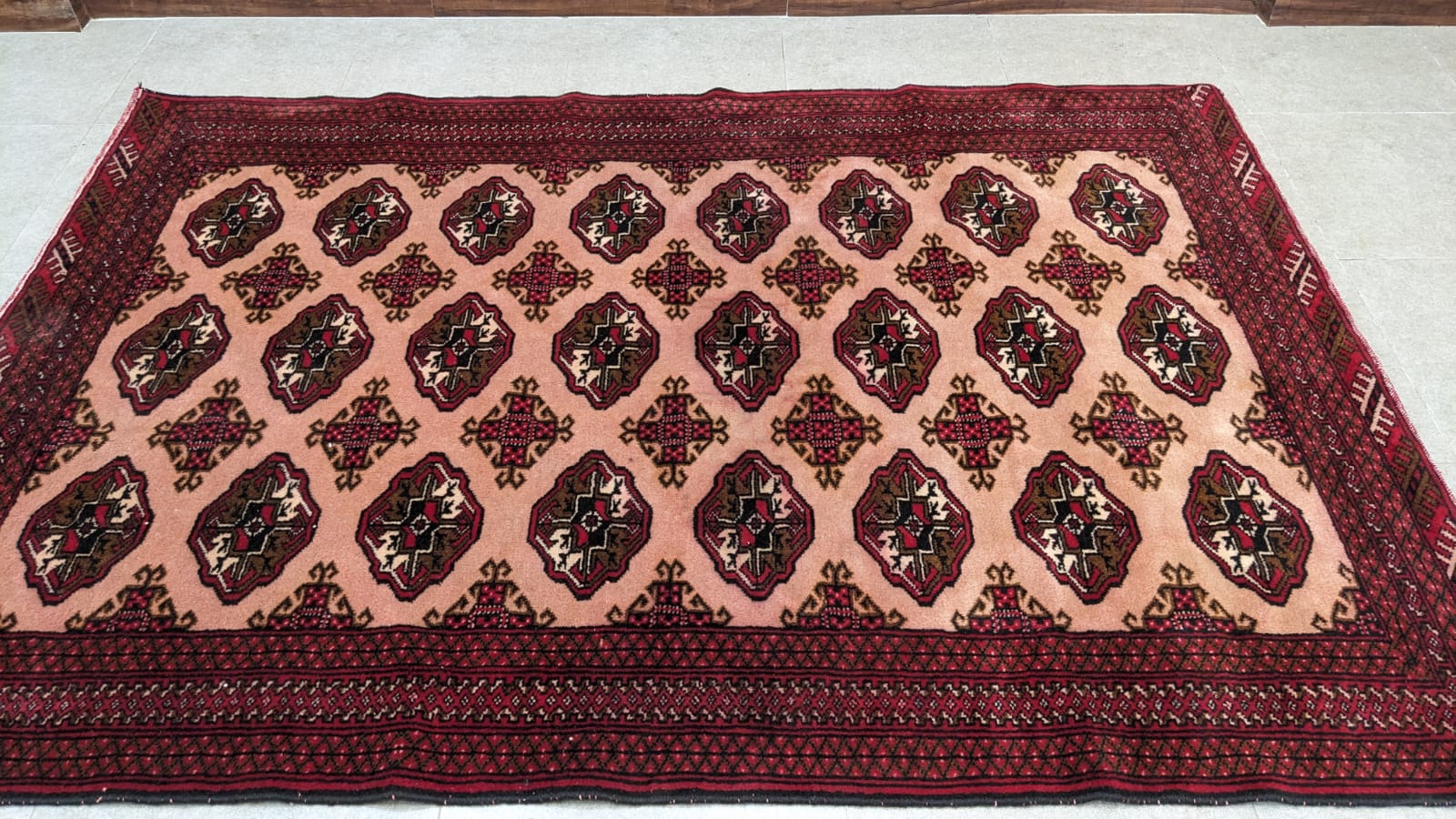 Antique Hand Knotted Persian Turkmen Rug