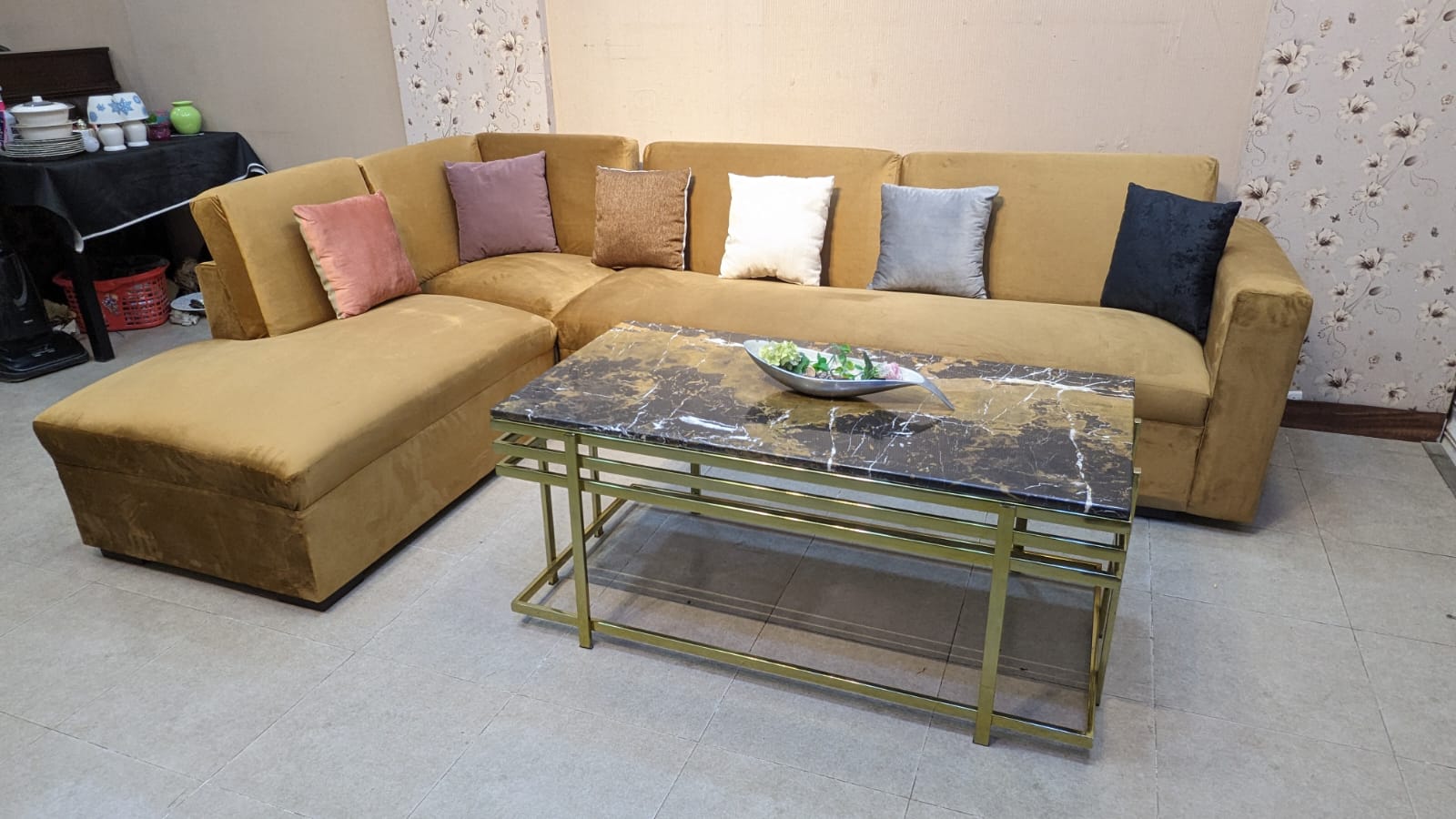 Comfortable 6 Seater L Shape Sofa Set