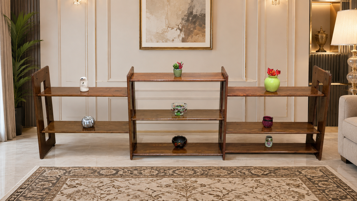 Imported 100% Solid Oak Wood Display Shelve