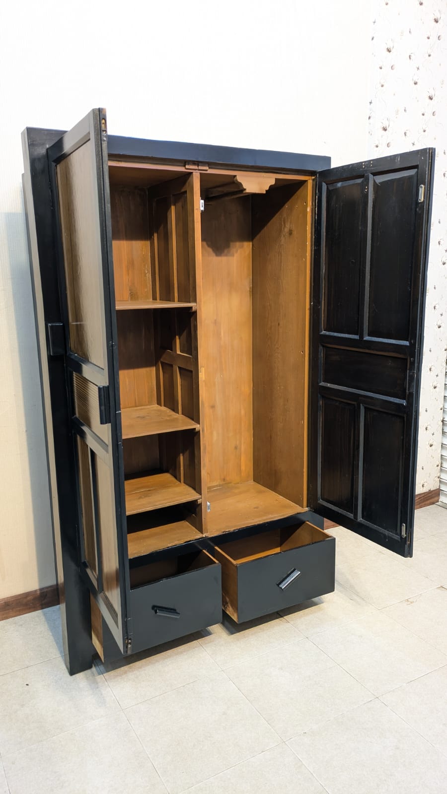 Solid Diyar Wood 2 Door Almirah