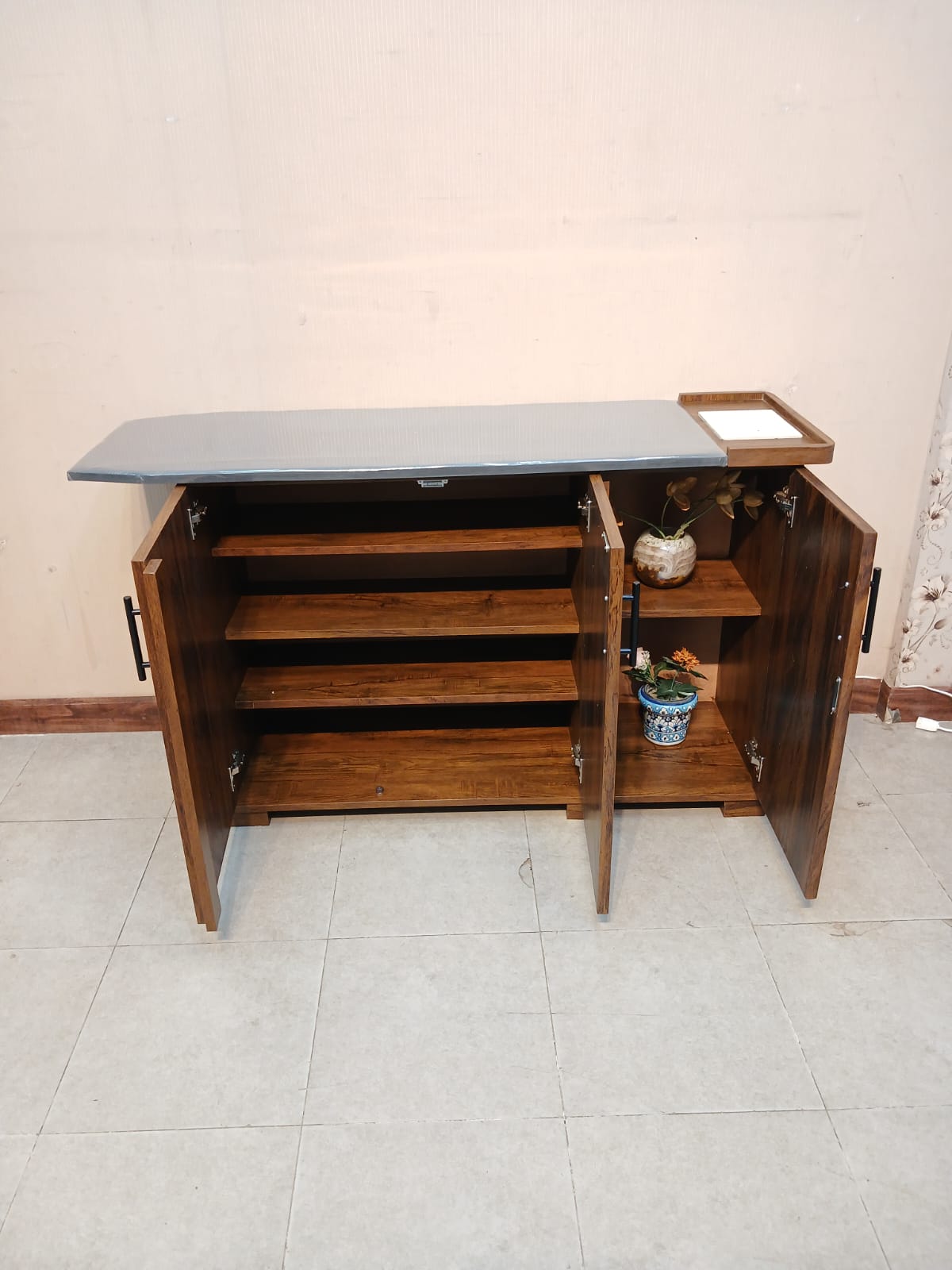 Brand New 3 Door Iron Table
