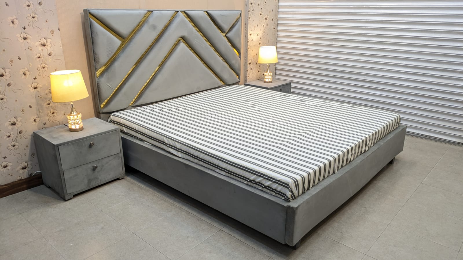 Modern Design King Size Bed Set