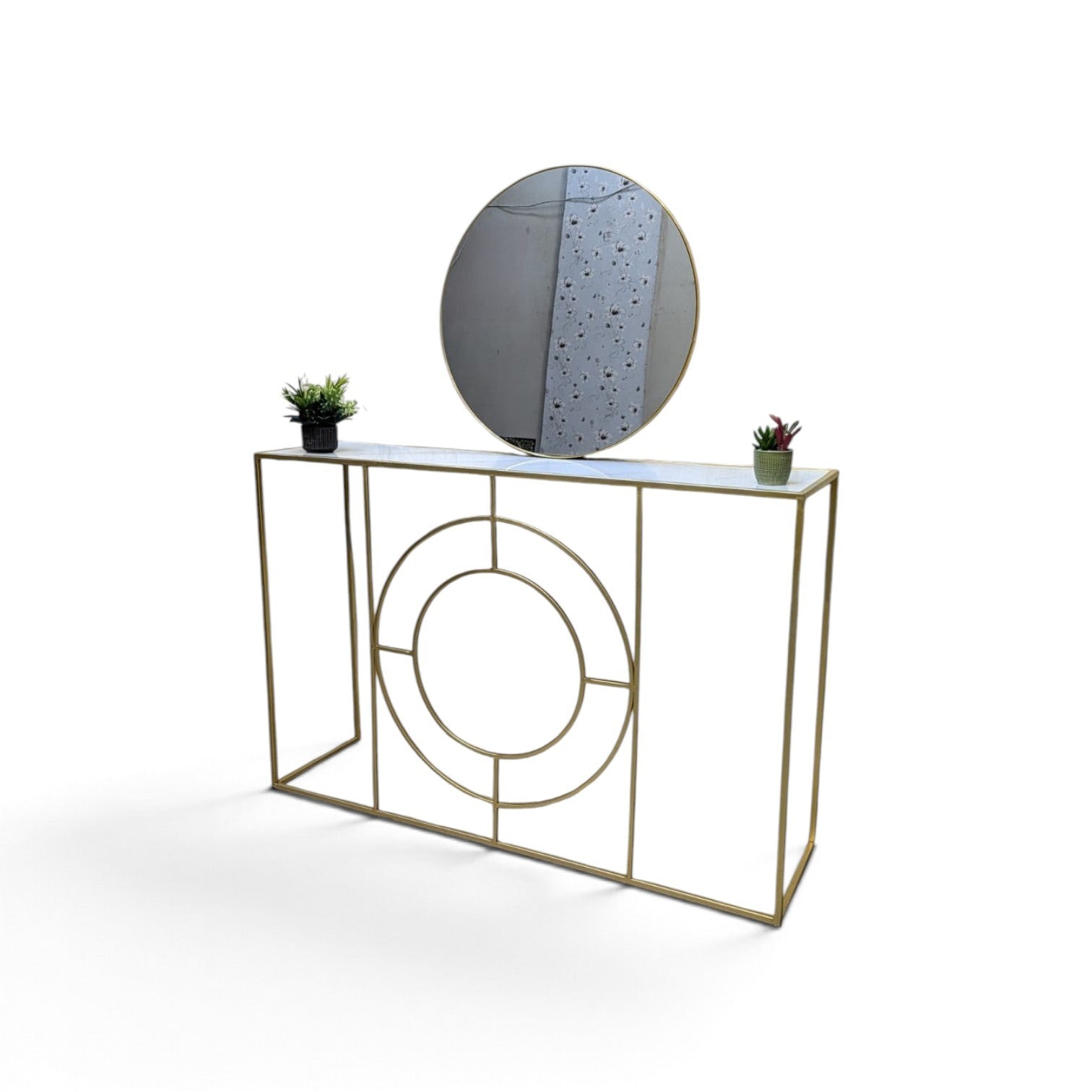 Console With Brand New Wall mounted Mirror