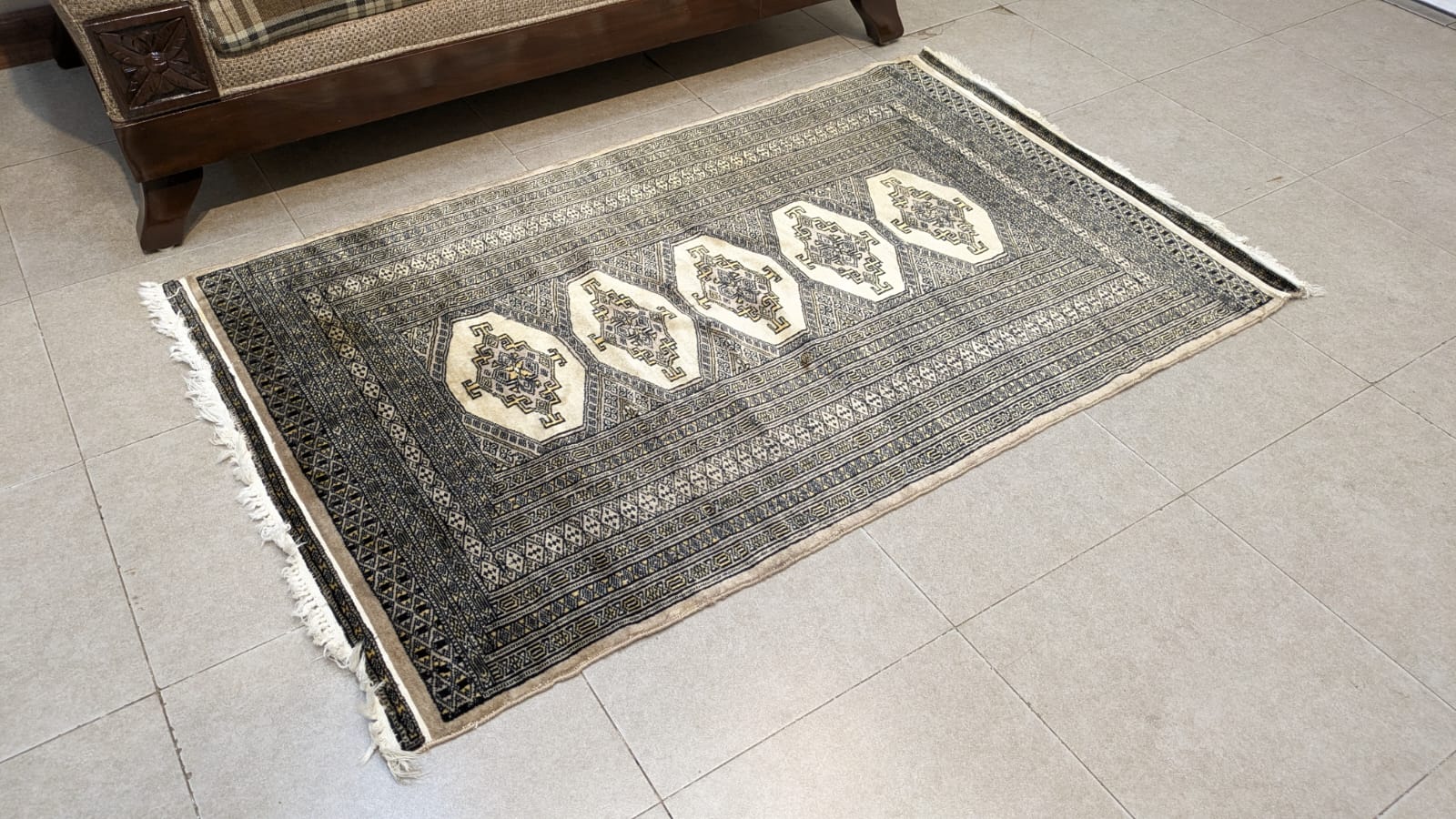 Vintage PAK Jaldar Hand Knotted Carpet