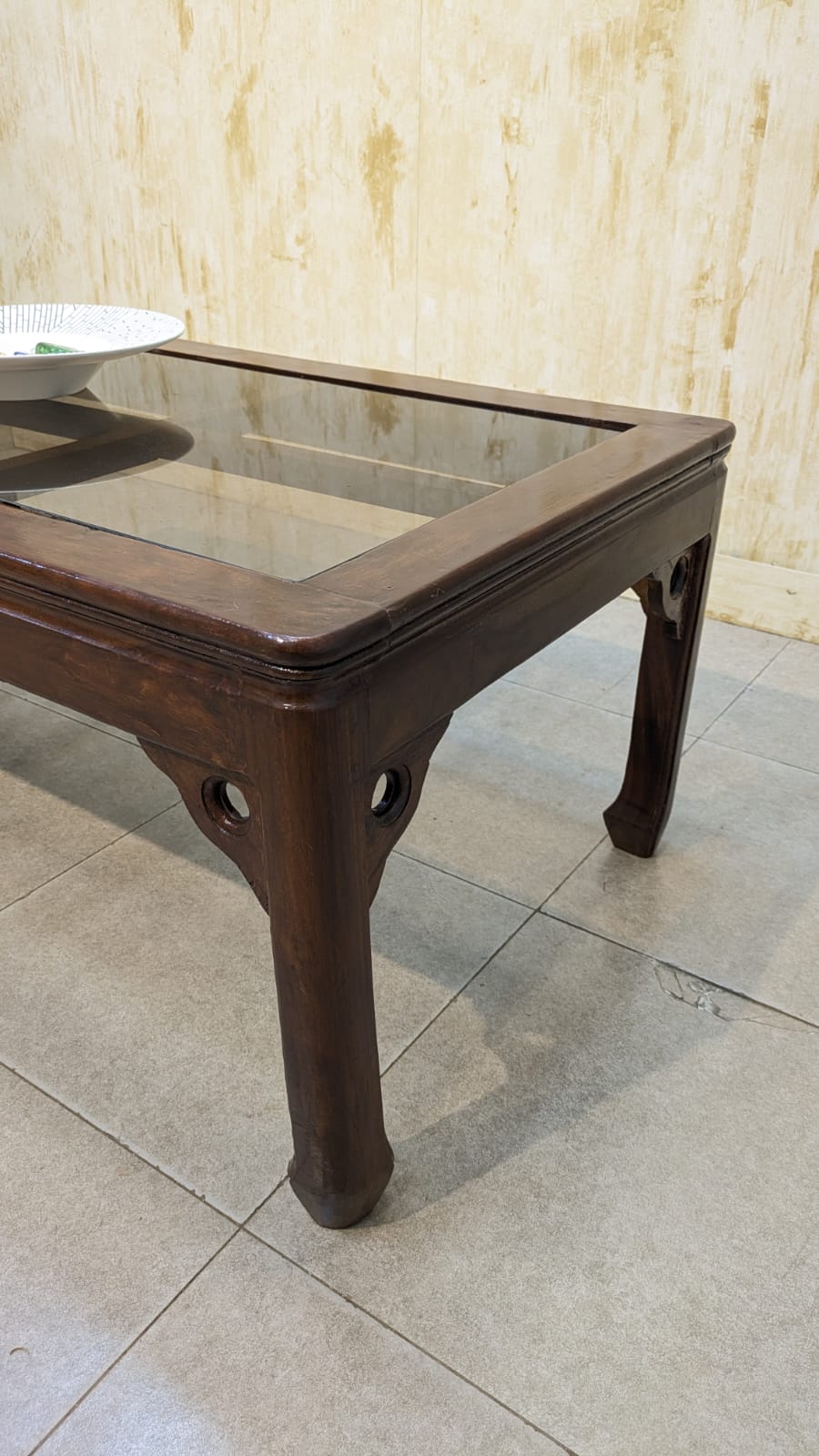Solid Sheesham Wood Center Table Set