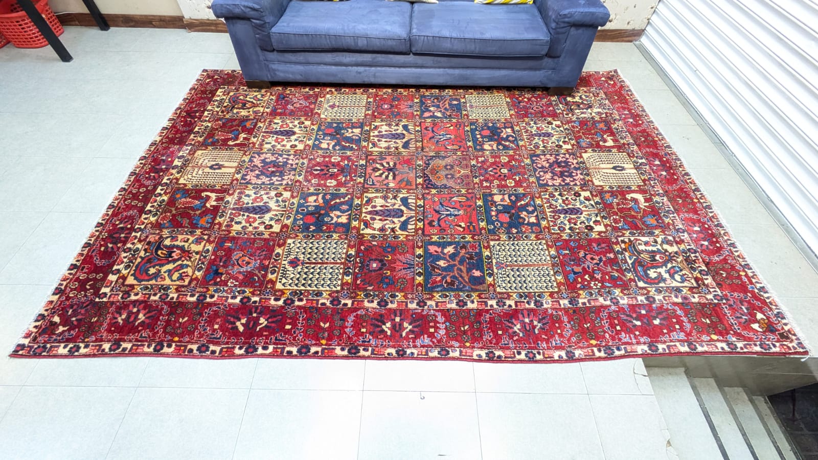 Vintage Bakhtiari Iran Hand Knotted Carpet