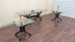 Sheesham Wood Center & Side Tables Set