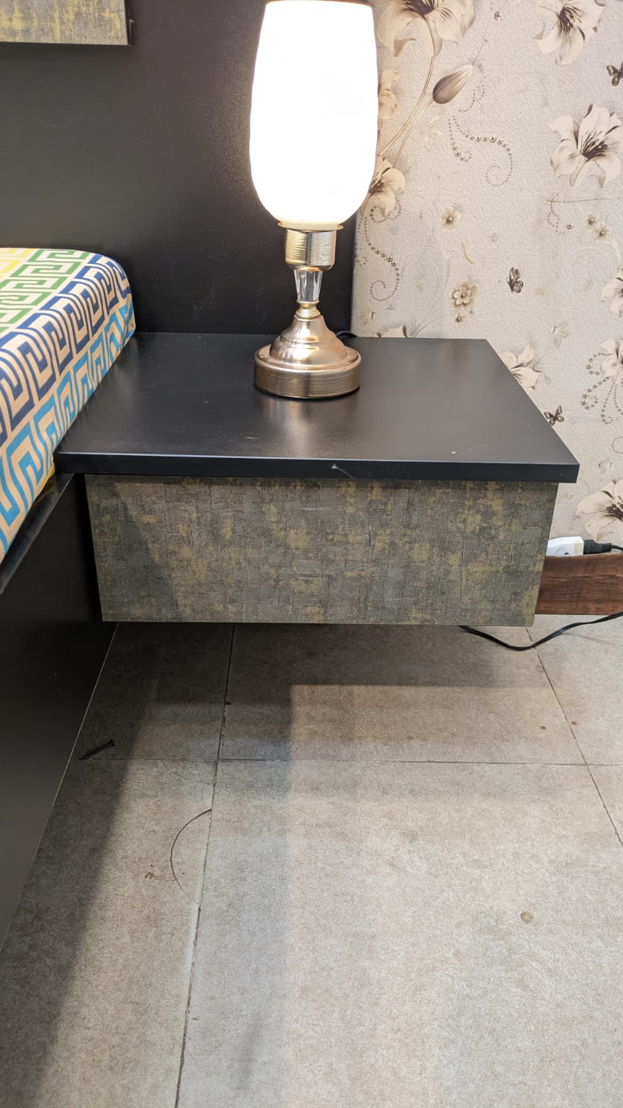 Habitt Novak King Size Bed With 2 Attached Side Tables