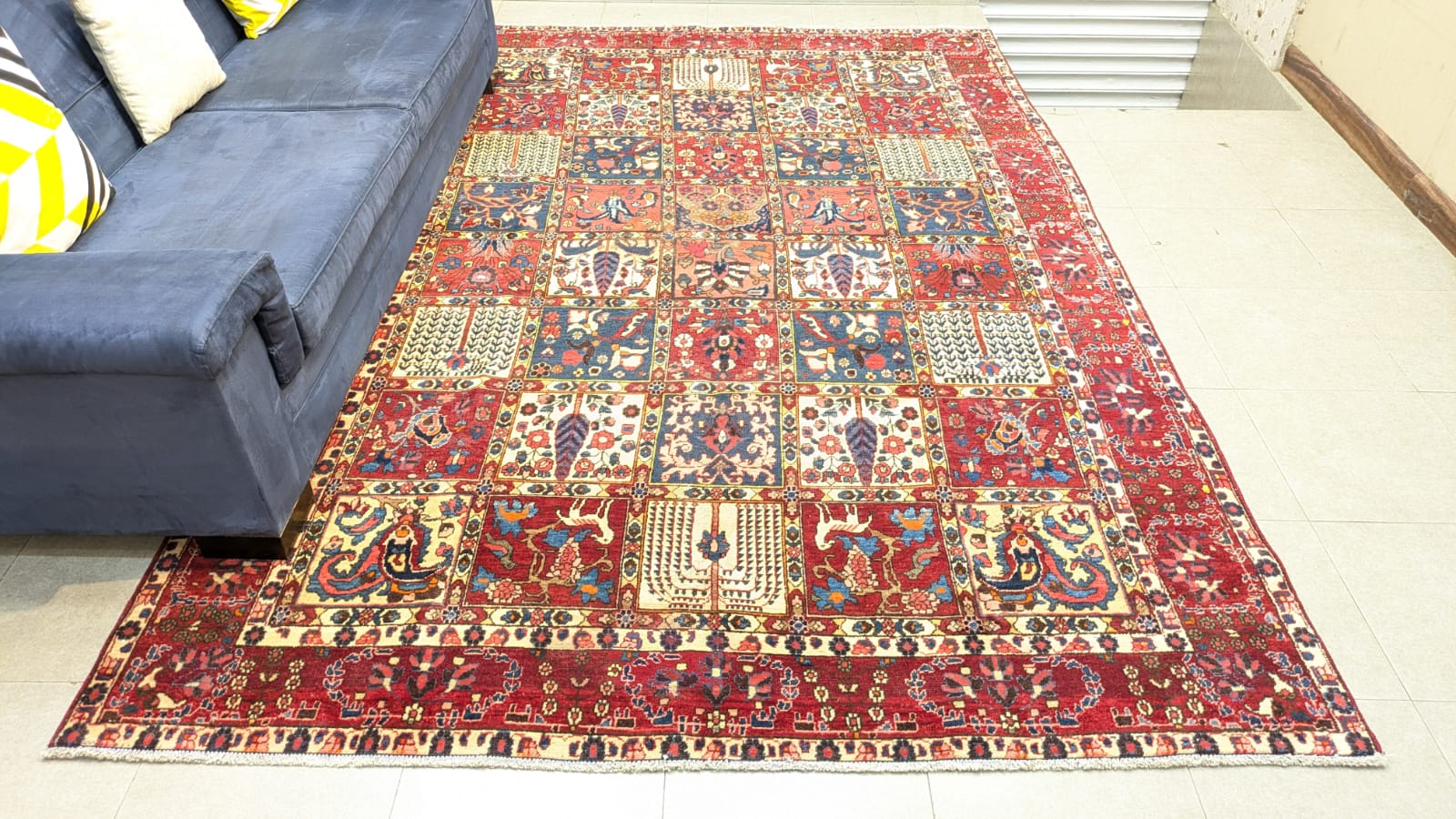 Vintage Bakhtiari Iran Hand Knotted Carpet