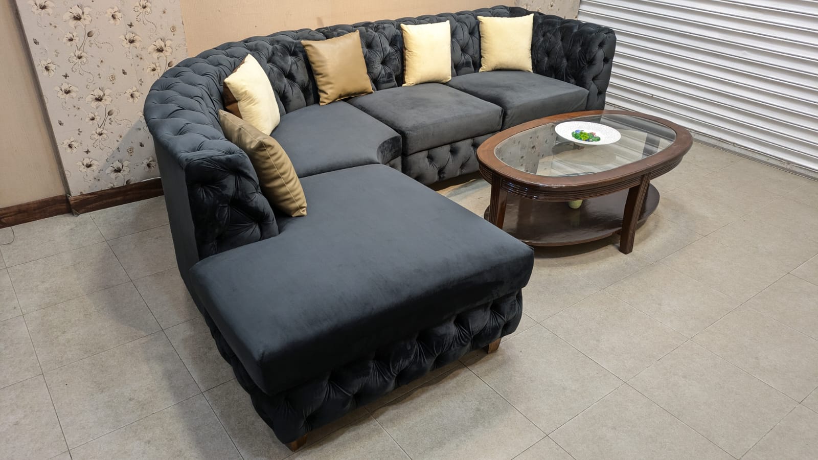Modern Design 6 Seater L Shape Sofa Set
