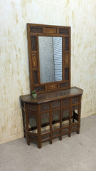 Console with Wall Mounted Mirror